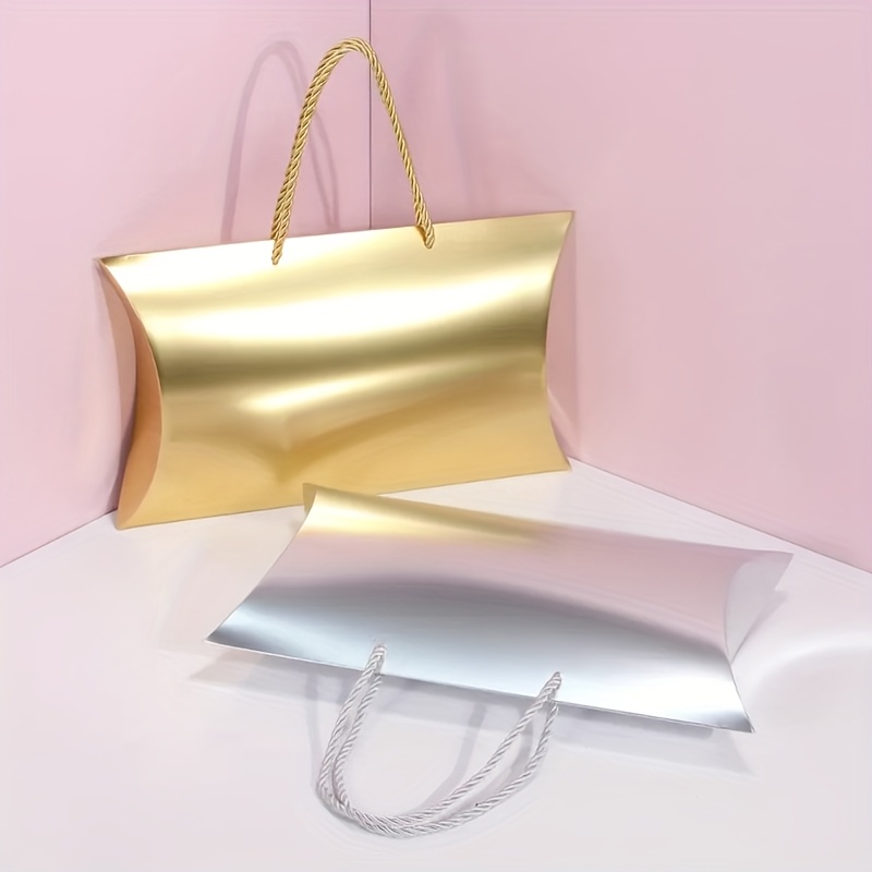 10pcs Personalized Pillow-Shaped Gift Boxes with Handles